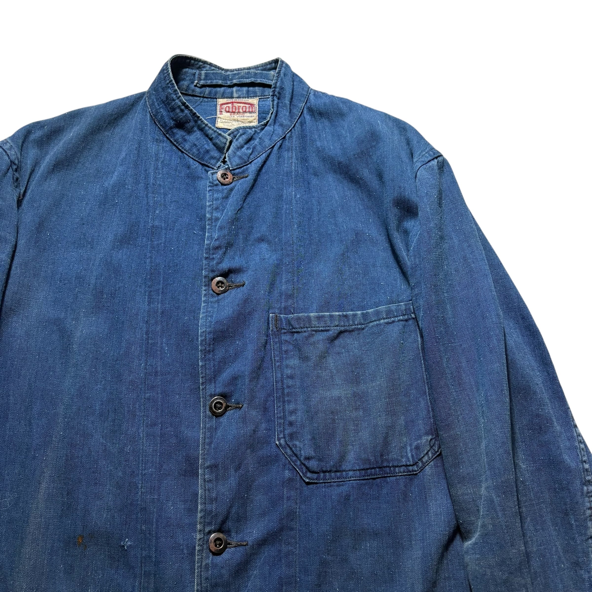 vintage 1940's FABRAM indigo cotton fireman jacket | NOIR ONLINE