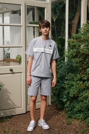 GOXO ゴーエックスオー フックスライスウーブンバンディングハーフパンツ グレー