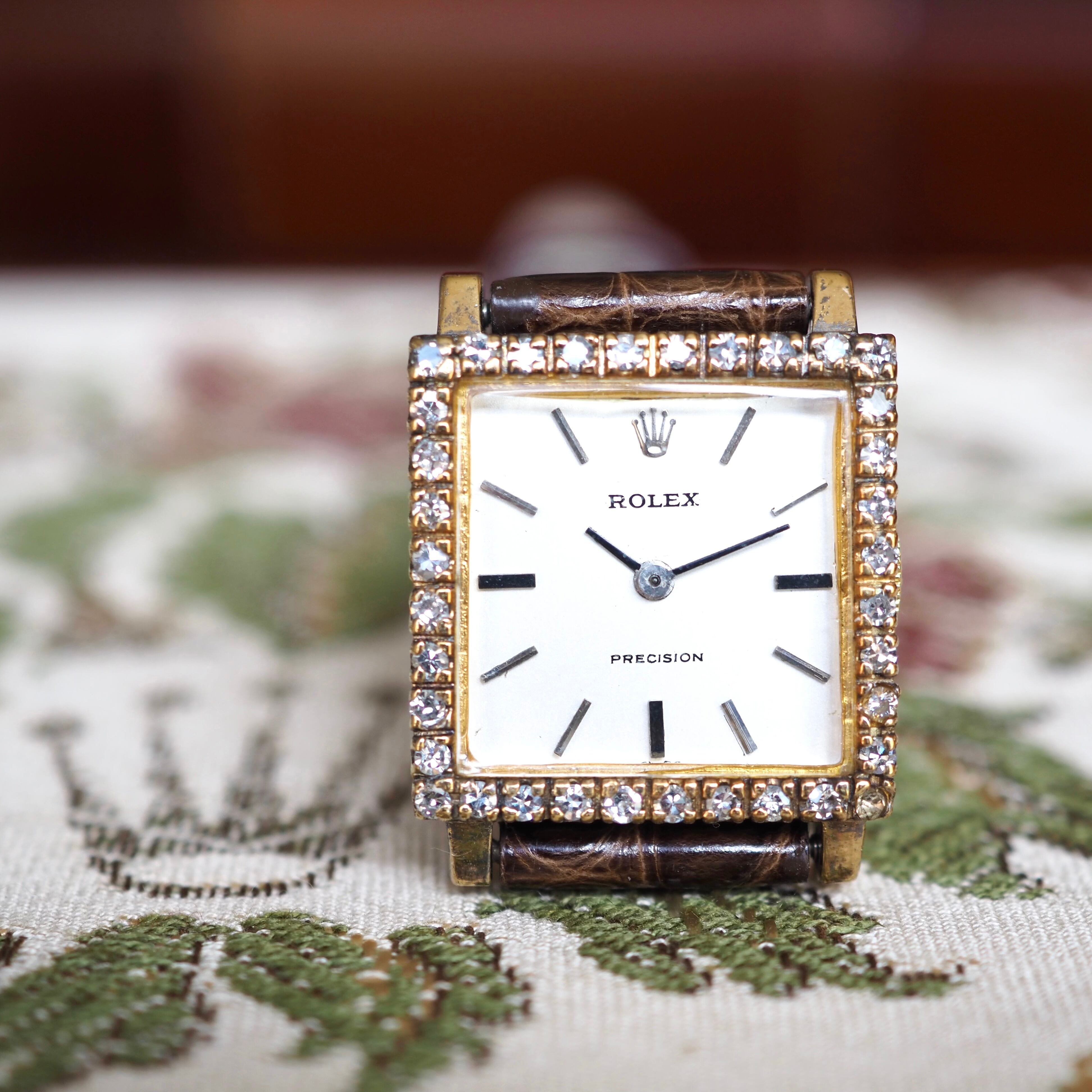 ROLEX ロレックス ダイヤベゼル ゴールドスクエア ジュエリーウォッチ
