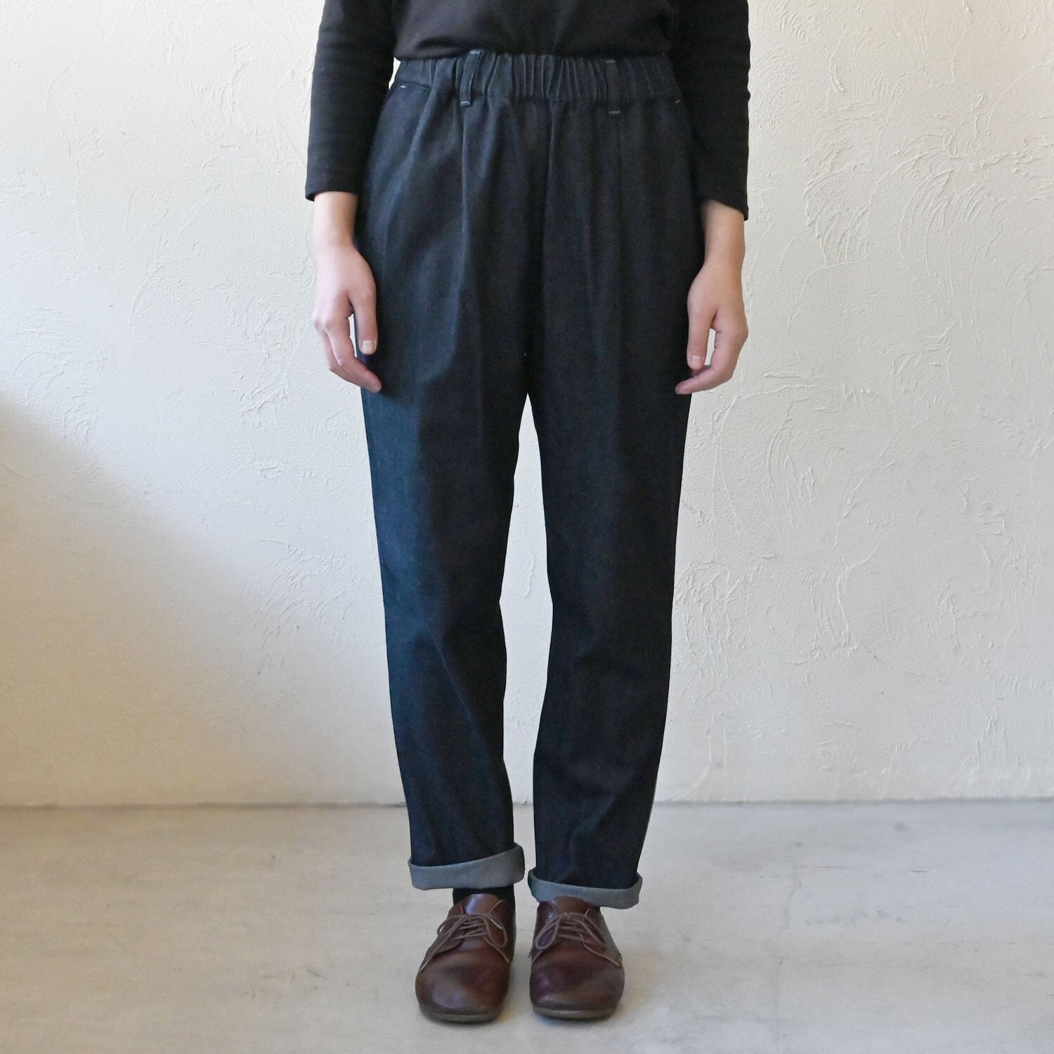 【sisam】オーガニックコットン デニム|namaste テーパードパンツ