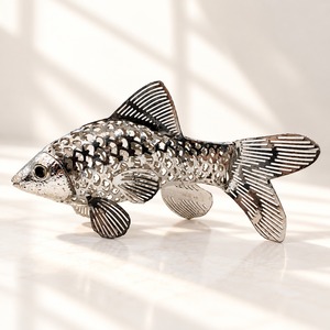 【CHRISTOFLE】クリストフル　魚　オブジェ　シルバー　透かし彫り　インテリア　置物　フランス製