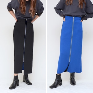 【1枚で2役】リバーシブルドライポンチスカート  - LEO-24104 ブラック*チャコール -