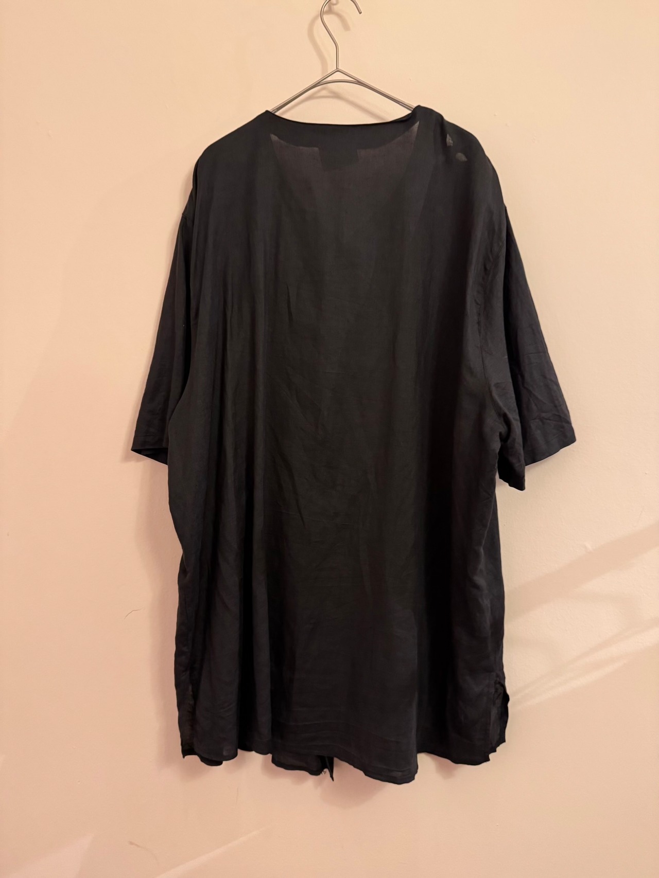 SAMOON カットワークリネンシャツ