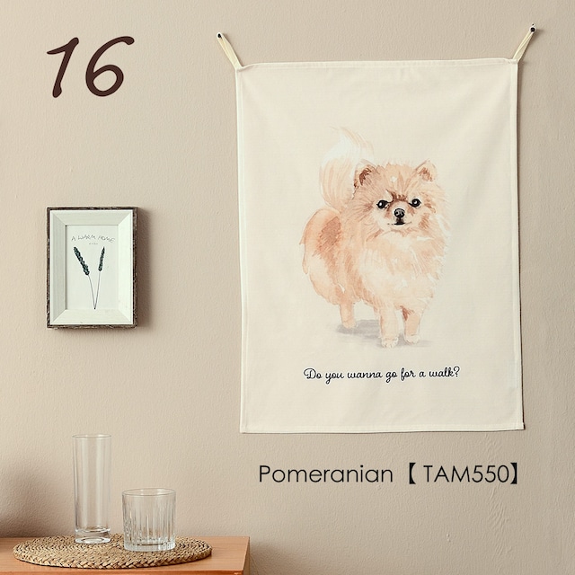 ファブリックポスター ドッグ ポメラニアン Pomeranian