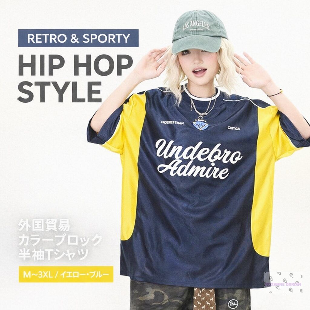 半袖 新作 トップス ロゴT 裾ドロスト ルーズ 半袖 ゆったり 2WAY Tシャツ トップス 韓国