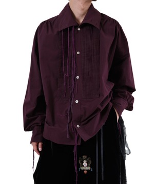 Midorikawa / MID26AW-SH01 PINTUCK SHIRT(BURGUNDY)