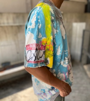 ZAC VARGAS / graffiti dye T/DARK BLACK