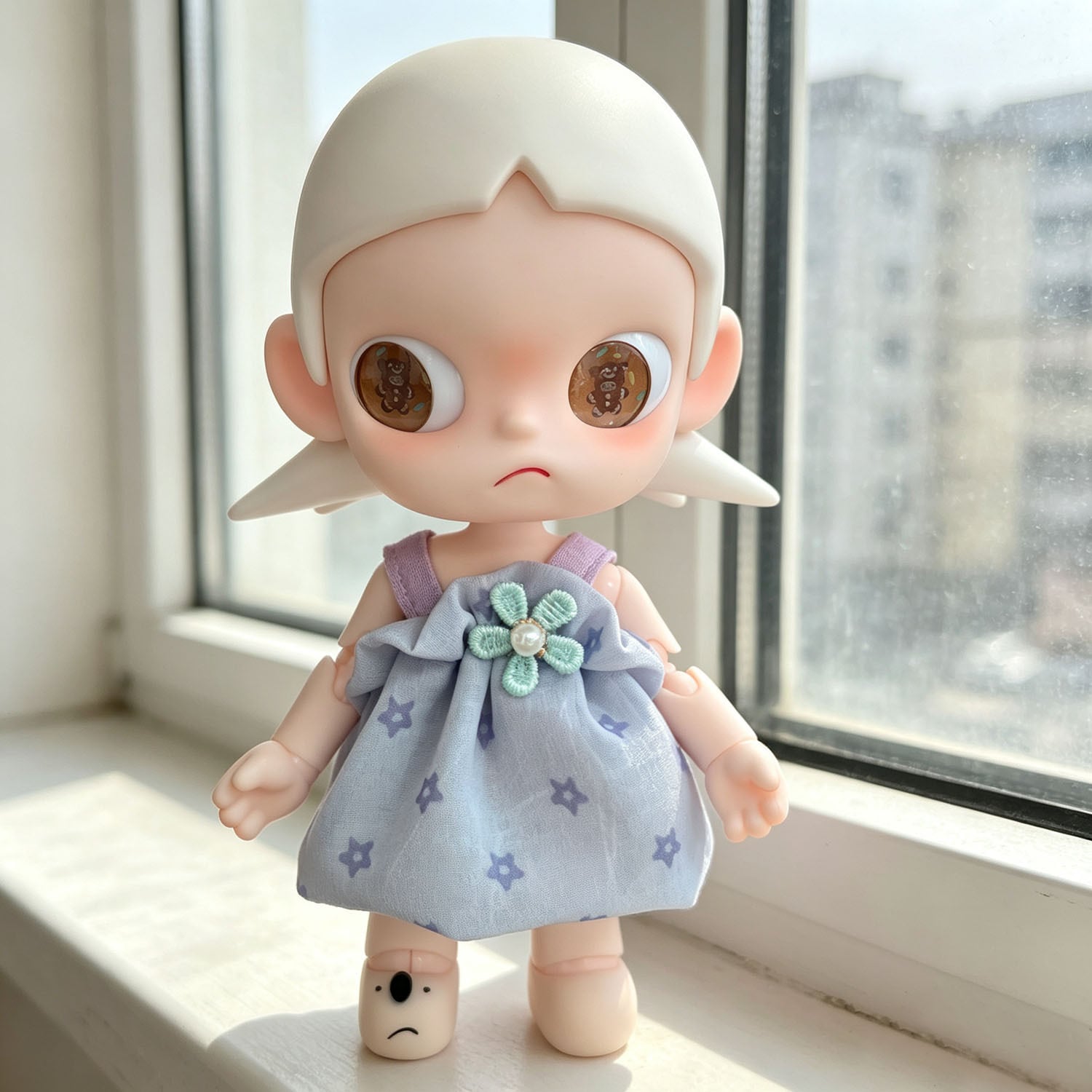 シャーリーテンプル キャットサーカスワンピースと麦わら帽子セット ZSIGA & 1/8スケール用 春夏 花柄スターワンピース+麦わら帽子 20cm