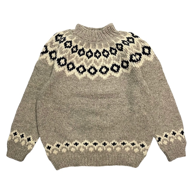 USED Nordic pattern Sweater - beige