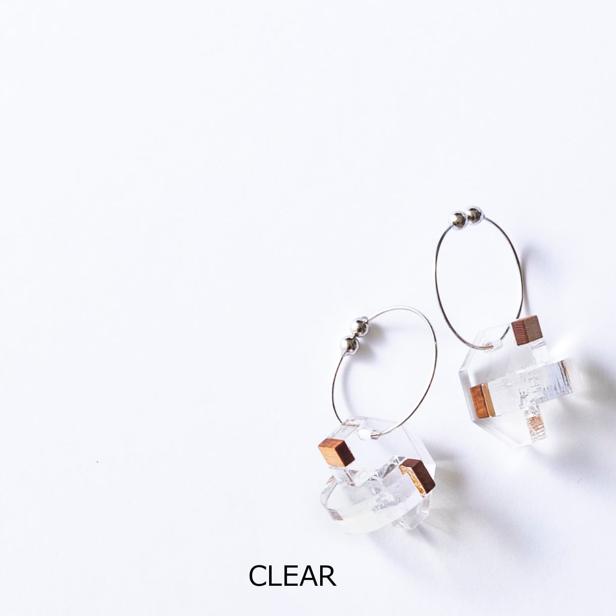 クリアストーンフープピアス | plying accessory クリアストーンフープピアス | plying accessory