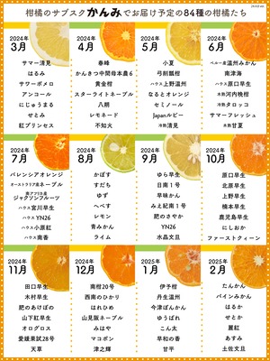 【最大84種類】#かんみ【旬の柑橘の食べくらべセットを毎月お届け】