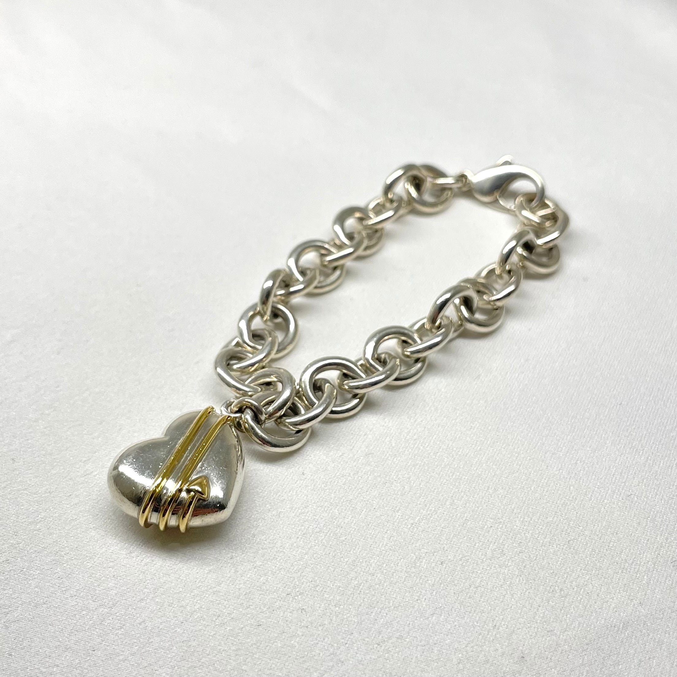 Tiffany&Co. ハートアロー コンビ ブレスレット シルバー925×K18 
