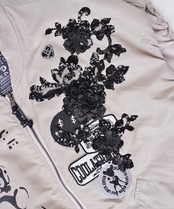 【ATELIER LINE】COOLAペイント×レースオープンジップベスト (BEIGE)　CQ-48064H