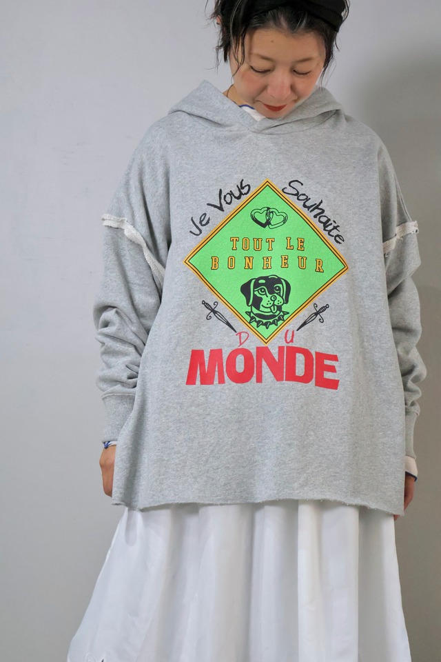 裏毛サインボードプリントフーディー【12509-333-10】2025AW