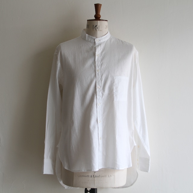 H.UNIT【 mens 】broadcloth band-collar shirts