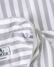 〈Hermès〉Stand-Collar Striped Jacket