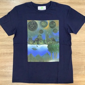 World of blue ( 深青の世界 )  Tシャツ  ネイビー