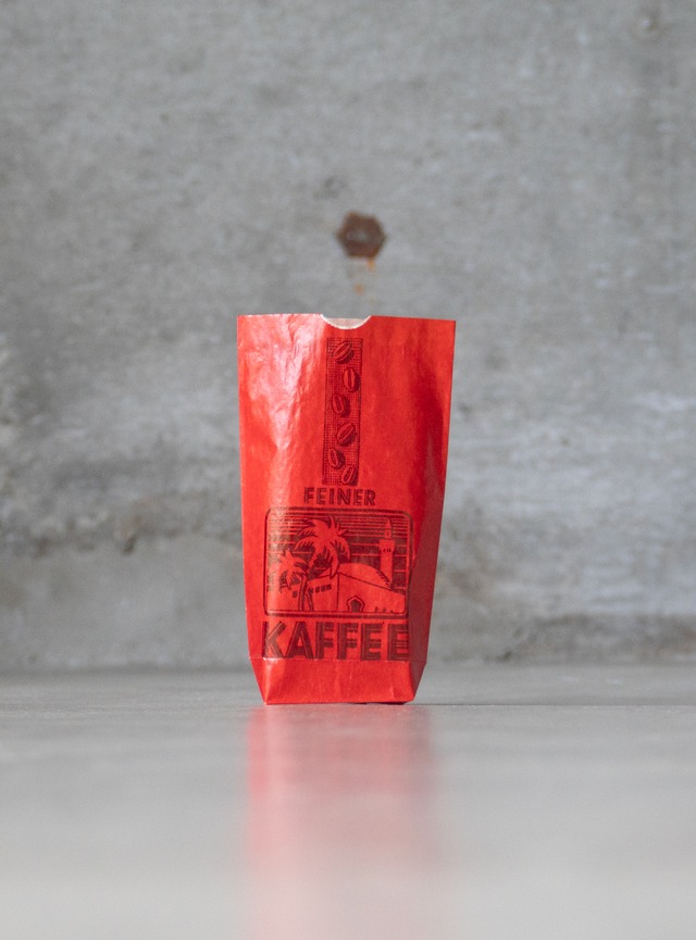 "FEINER KAFFEE" 1970s Coffee bean bag red