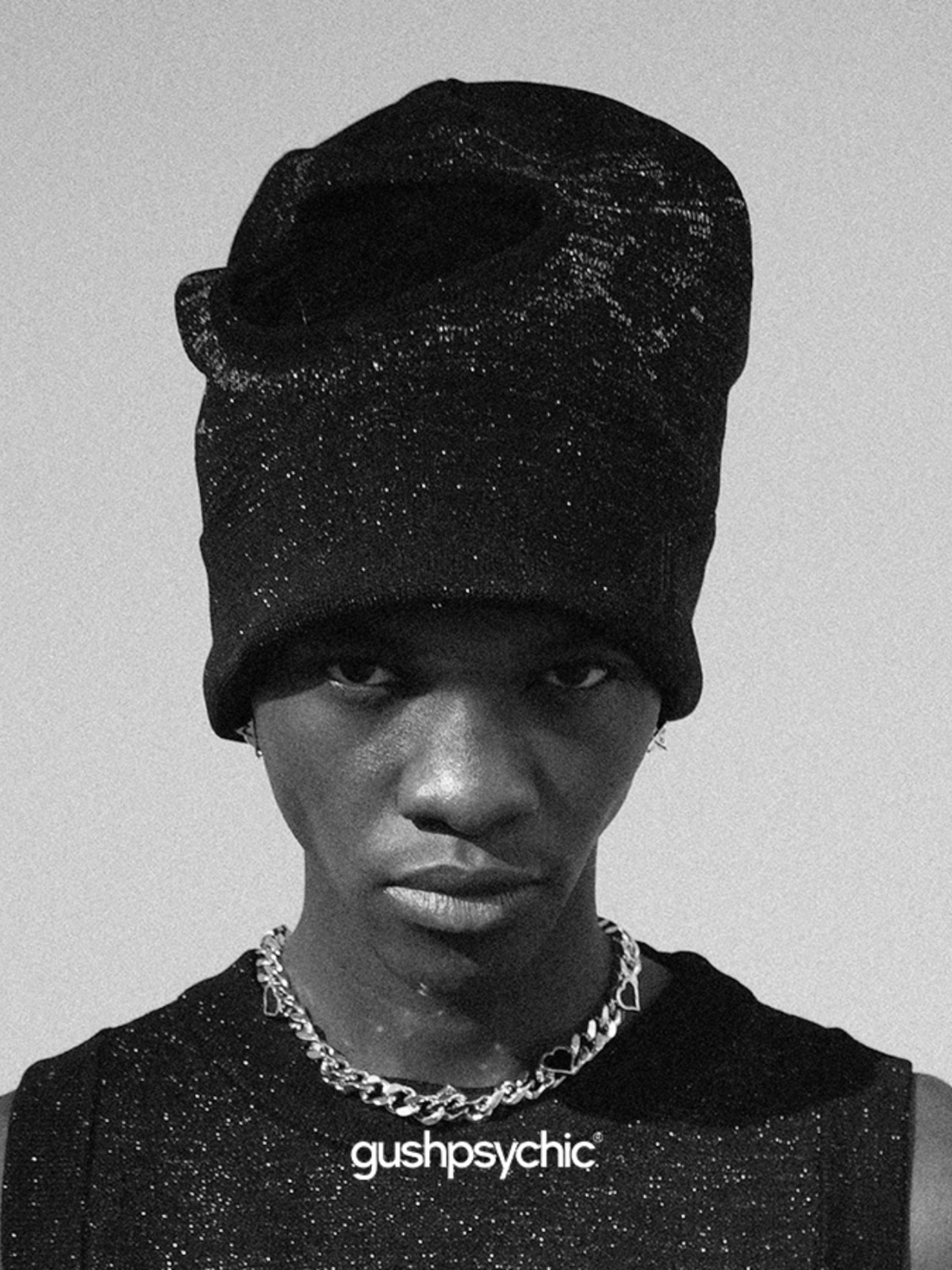 gushpsychic Heart Pattern Face Cover Balaclava Beanie