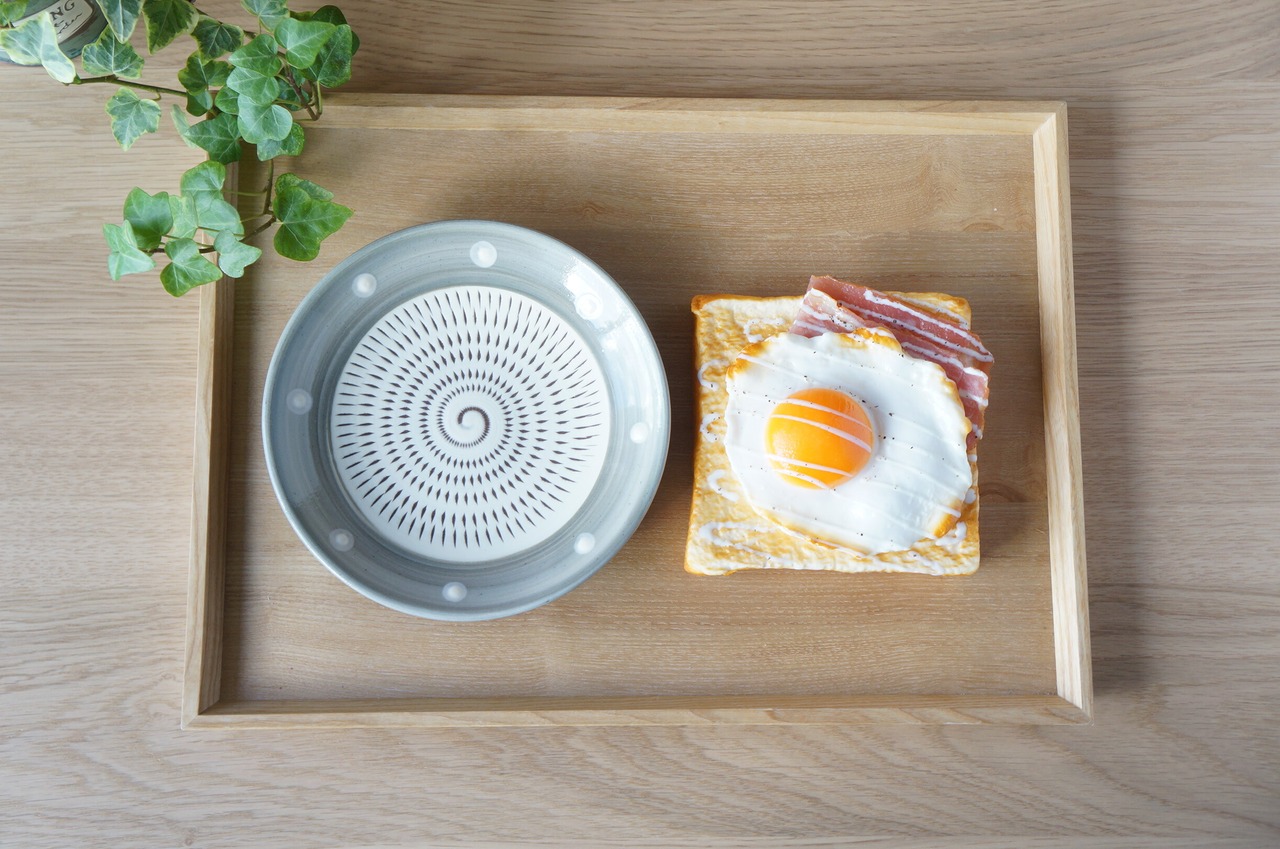 小石原焼　蔵人窯　カラフルドット　5.5寸皿  ③［29-508］