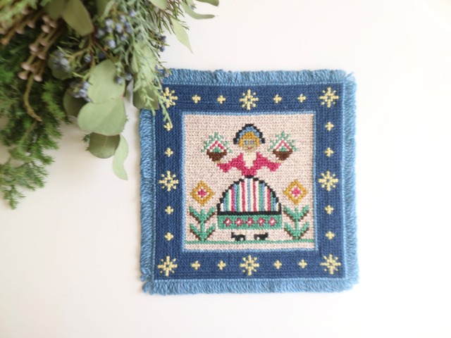 スウェーデンで見つけた手刺繍のタペストリー No.6253