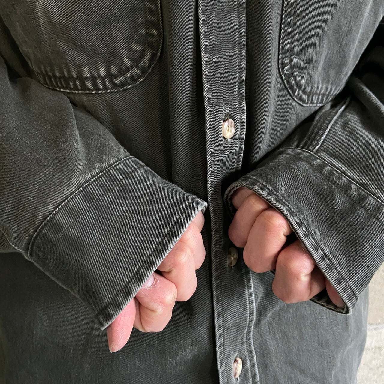 Carhartt カーハート 長袖 コットン ボタンダウンシャツ メンズM 古着