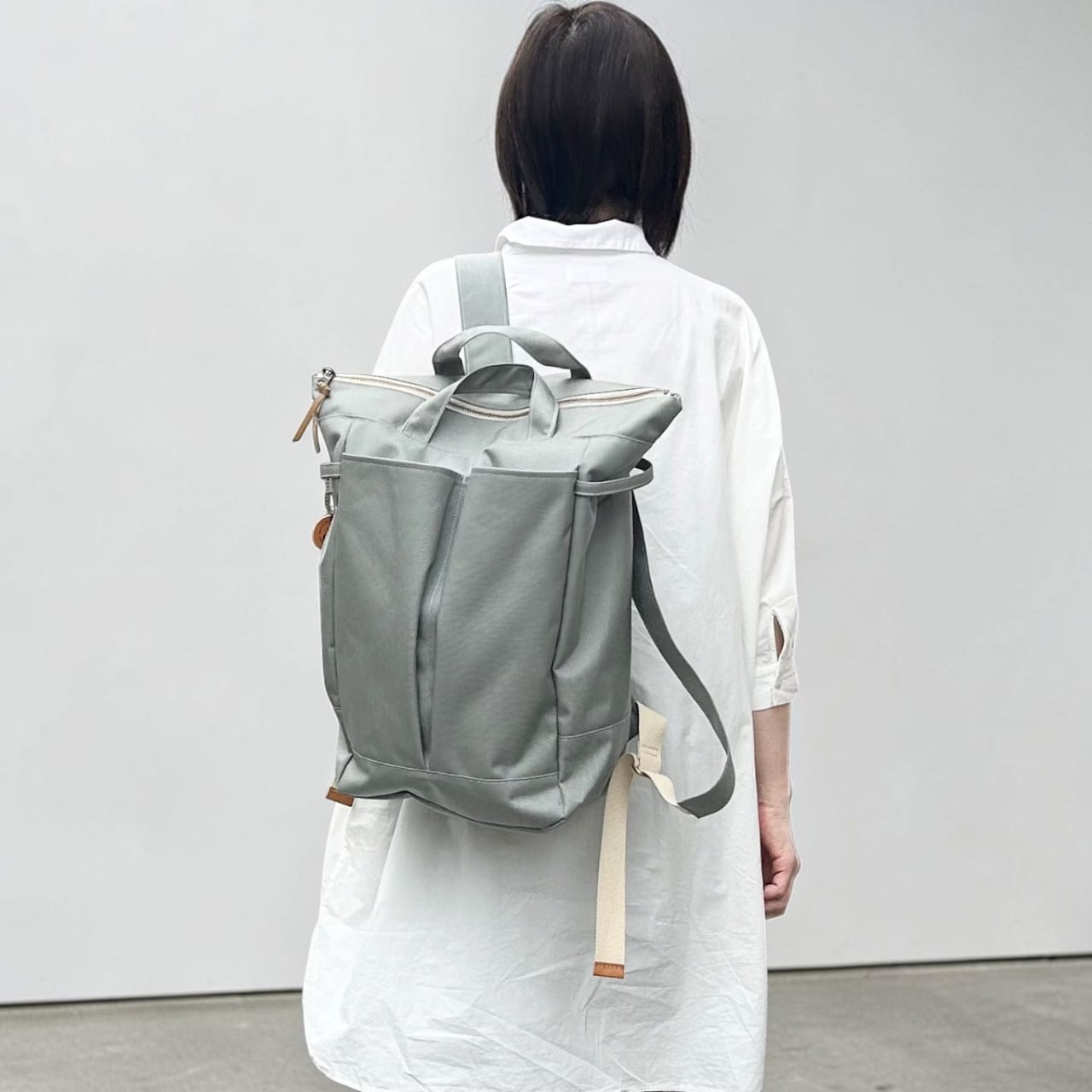 受注製作 hike40:グレー(撥水加工ナイロン素材リュック)