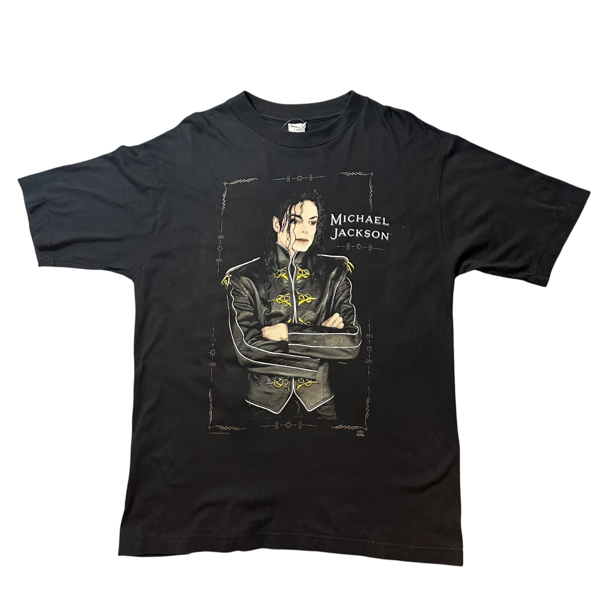 F424】90s BRIGHT GREEN Michael Jackson T-shirt / 90年代 ブライト