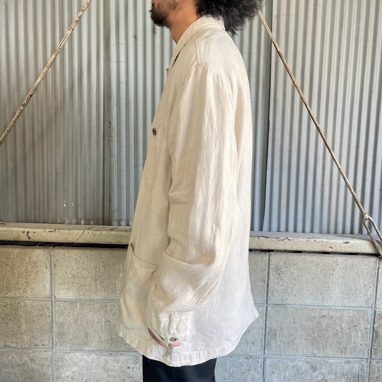 00年代 OLD GAP オールドギャップ ガチャポケ リネン カバーオール 