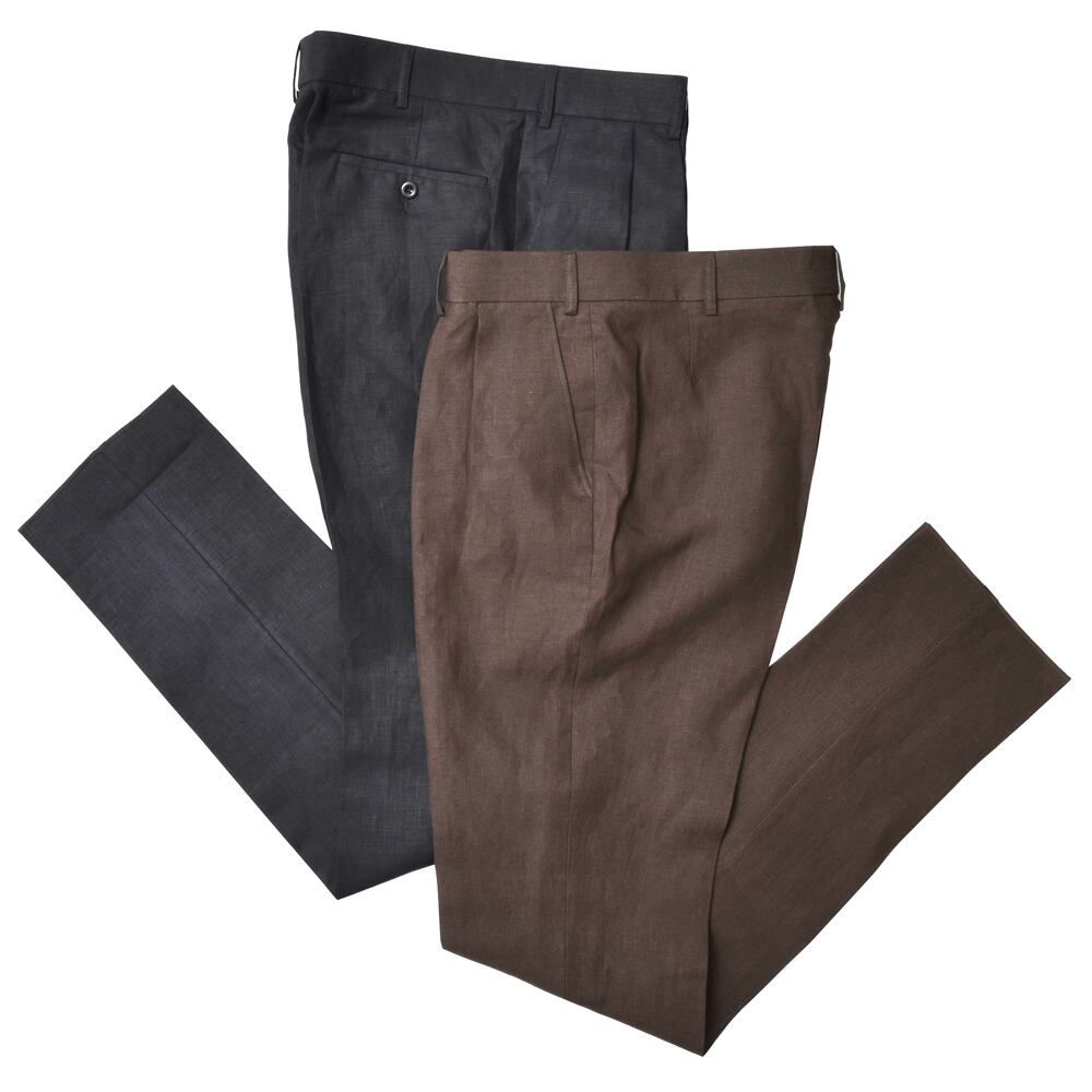 CORDINGS / コーディングス リネン2インプリーツストレート