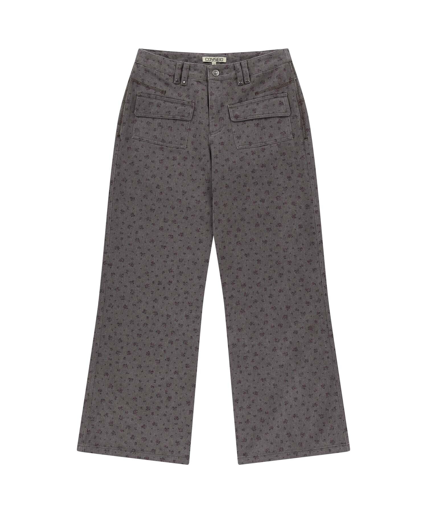 COYSEIO] FLOWER PATTERN PANTS NAVY 正規品 韓国ブランド 韓国通販