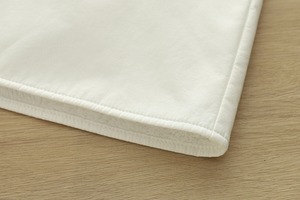 刺繍入りフリルスタンドカラー 裏起毛長袖シャツ H 28258