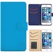 Jenny Desse iPhone 8 ケース 手帳型 カバー スタンド機能 カードホルダー ブルー（ブルーバック）