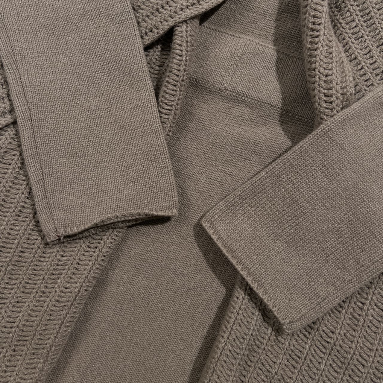 カシミア シルク 混 イタリア製 PER ESTESO ペルエステソ ロング ニット カーディガン 羽織 42/モベージュ グレー系 レディース 上品