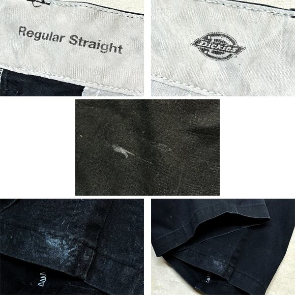 1点物◇Dickiesディッキーズ黒870ポケット付ワークパンツ古着メンズ34