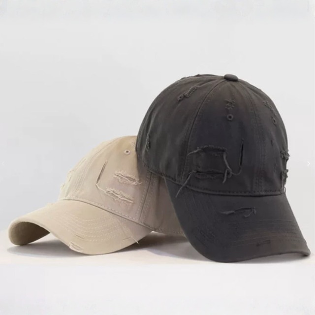 ダメージ加工 ベースボールキャップ af0410