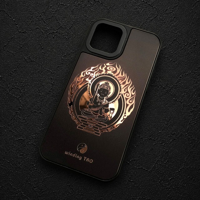 不動明王 ミラーiPhoneケース〈仏像スマホケース〉