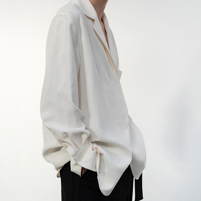 Tailored drape shirt jacket A00096