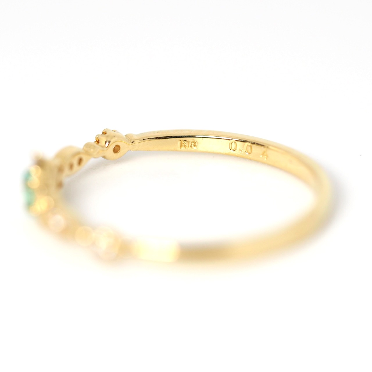 パライバトルマリン リング 0.04ct k18 D0.04ct 新品