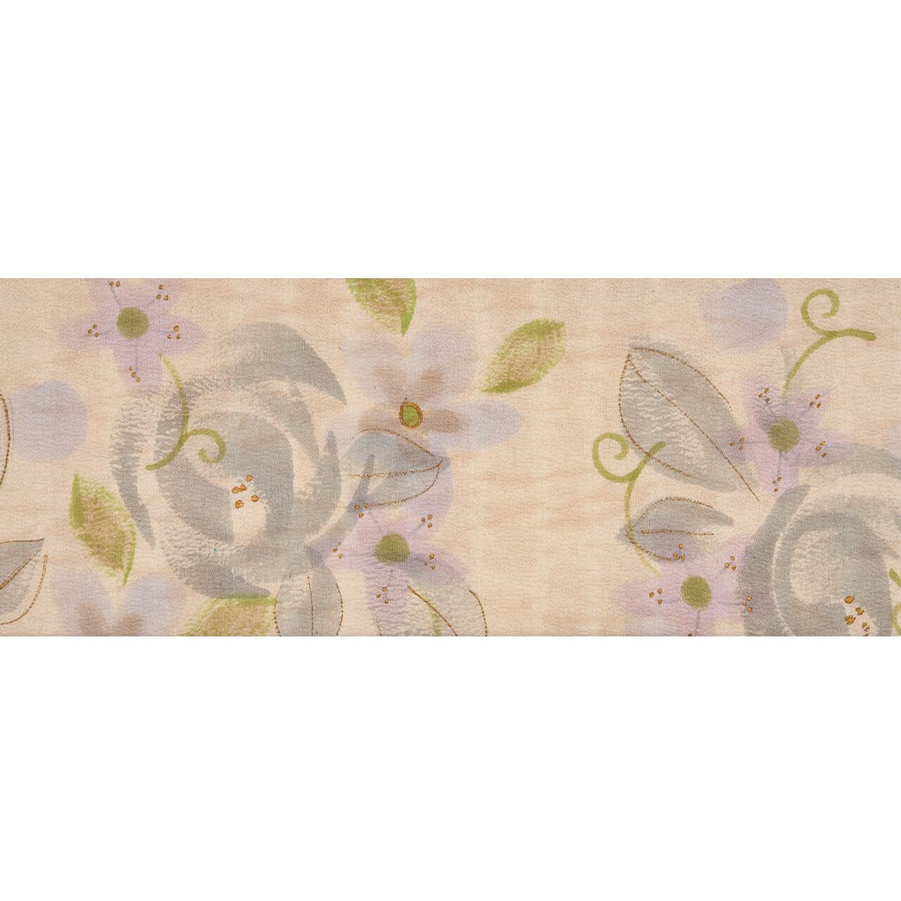 山本由季 薔薇の模様 手描全通名古屋帯【お仕立て替え済】 | かわの屋