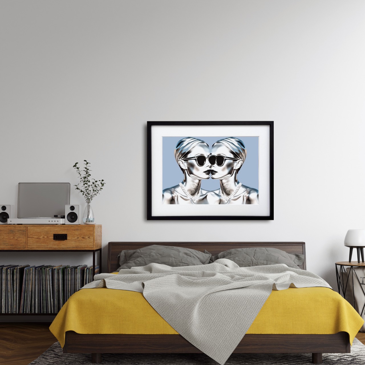 Iron Dual Mind｜理性と感情が響き合う白黒ブラウンアート｜静けさと強さを描くMake SenseのモードポスターA3ポスター