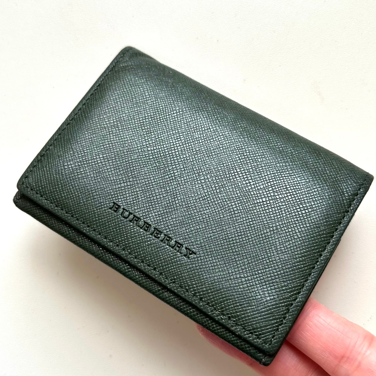 バーバリー BURBERRY 名刺入れ カードケース ノバチェック グリーン