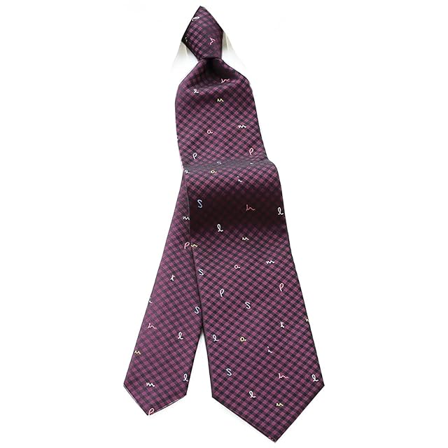 ポール スミス Paul Smith 美品 微光沢 ネクタイ シルク100% パターン