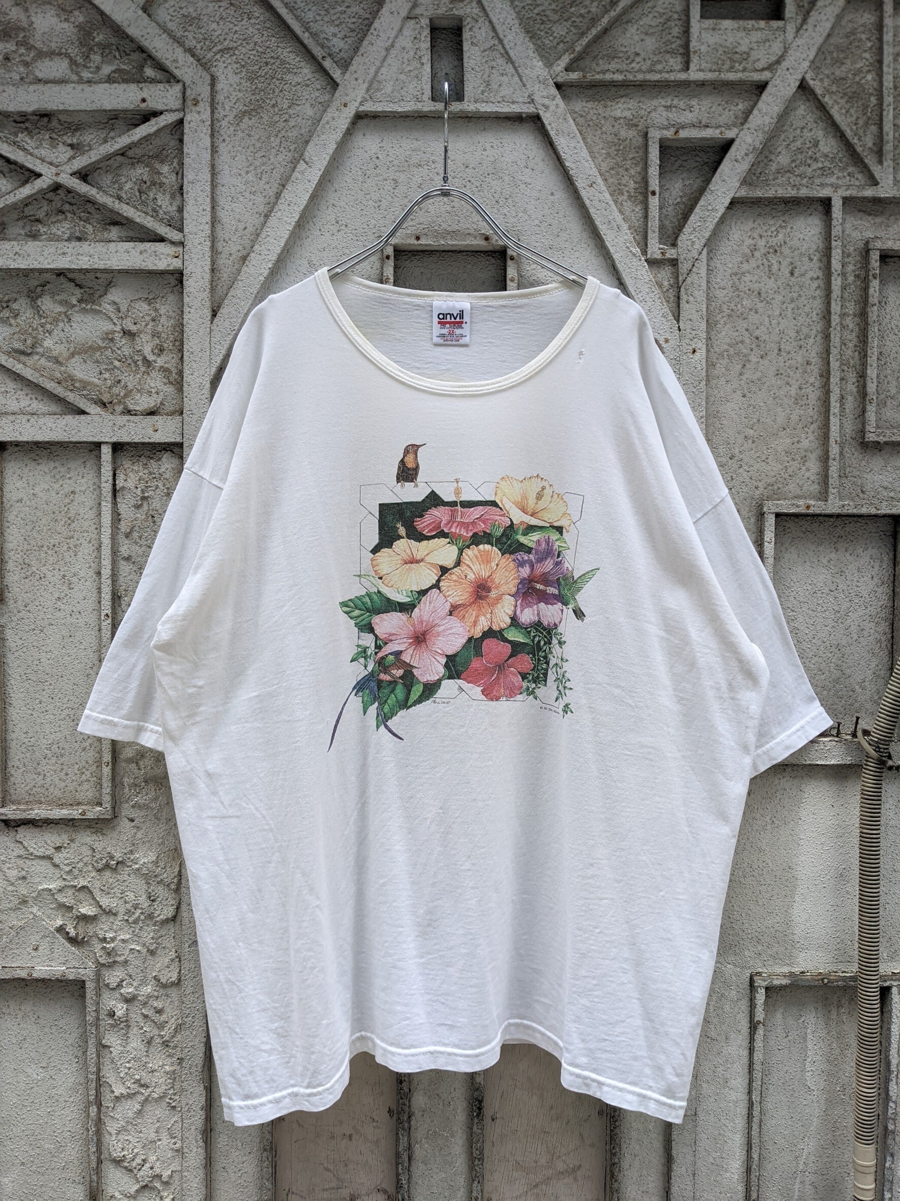 "FLOWER" print tee / made in USA