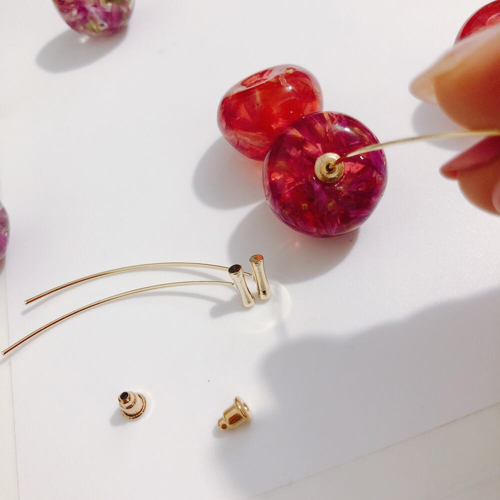 当店一番人気 ハンドメイド ピアス さくらんぼ チェリー