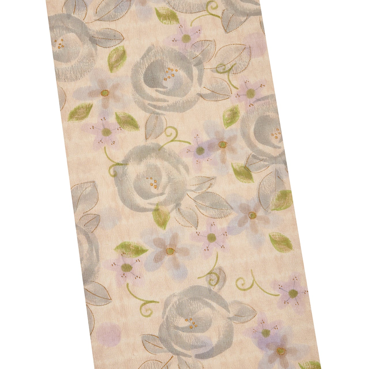 山本由季 薔薇の模様 手描全通名古屋帯【お仕立て替え済】 | かわの屋