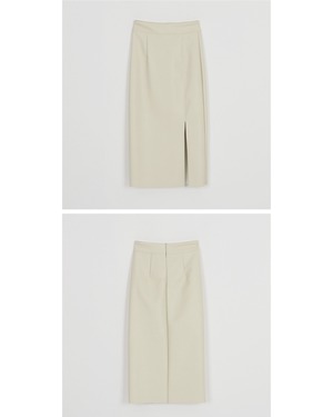 フェイクレザースリットタイトスカート 2color A0719