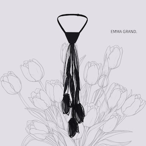 立体ブラックチューリップブーケネクタイ E00564