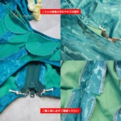 フラメンコ 衣装 MAKIS COSTUMES マキコスチューム ツーピース セットアップ 上下セット グリーン系 ブルー系 トップス ファルダ スカート ボランテ フリル 緑 青 光沢 柄 模様 ダンス衣装 イベント ステージ 上品 かわいい