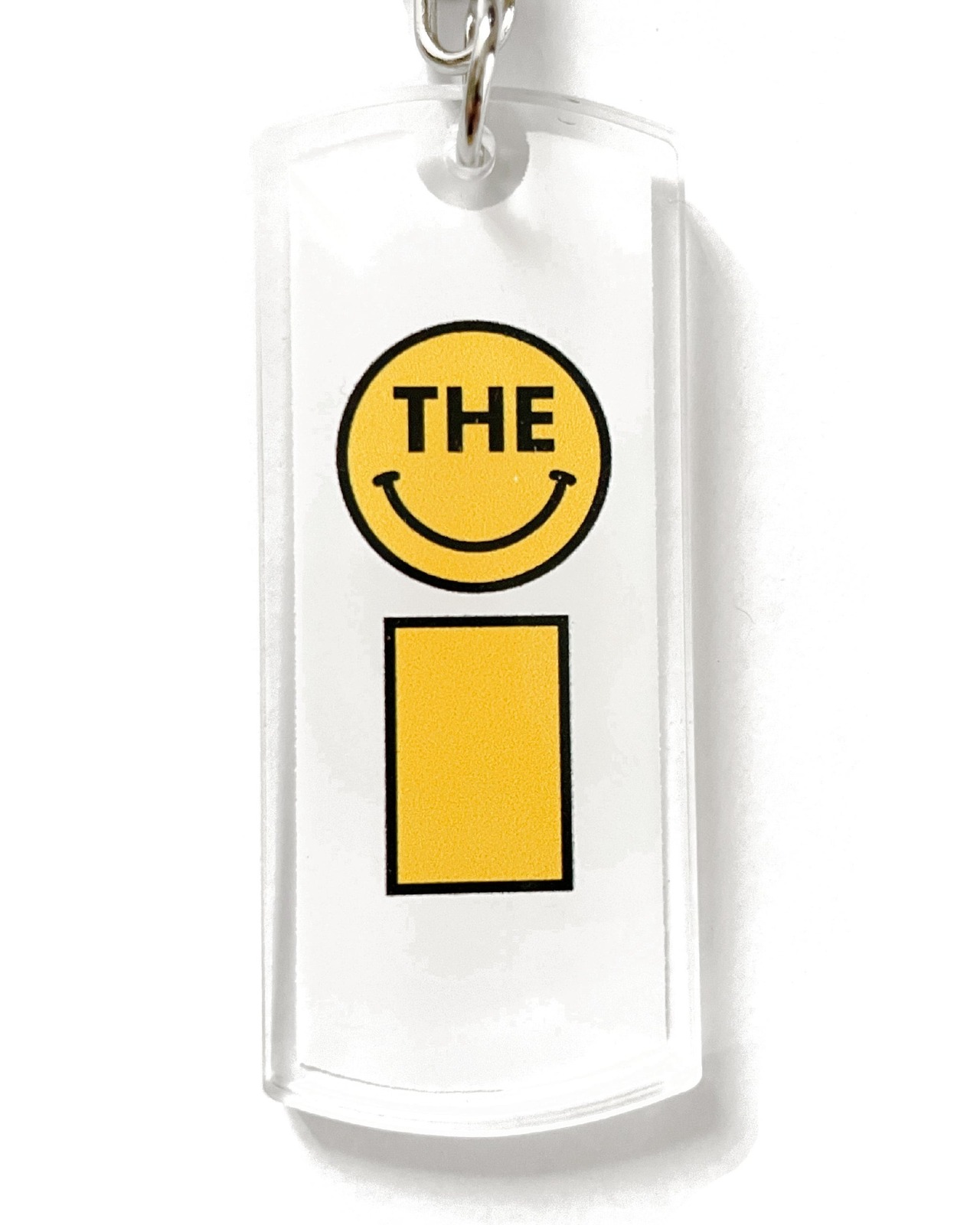 SMILEY TAG KEY CHAIN - WHITE